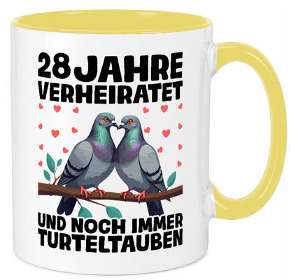 28 Jahre verheiratet | Turteltauben Ehe Ehepaar Geschenk Humor Geschenkidee