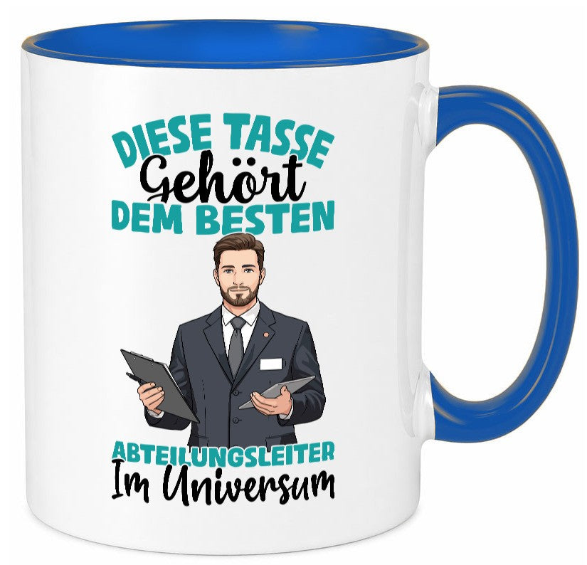 Im Universum: Abteilungsleiter| Führungskraft lustig Humor Geschenkidee Tasse