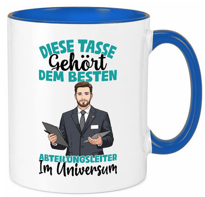 Im Universum: Abteilungsleiter| Führungskraft lustig Humor Geschenkidee Tasse
