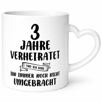3 Jahre Verheiratet, immer noch am Leben! Geschenkidee Humor Tasse