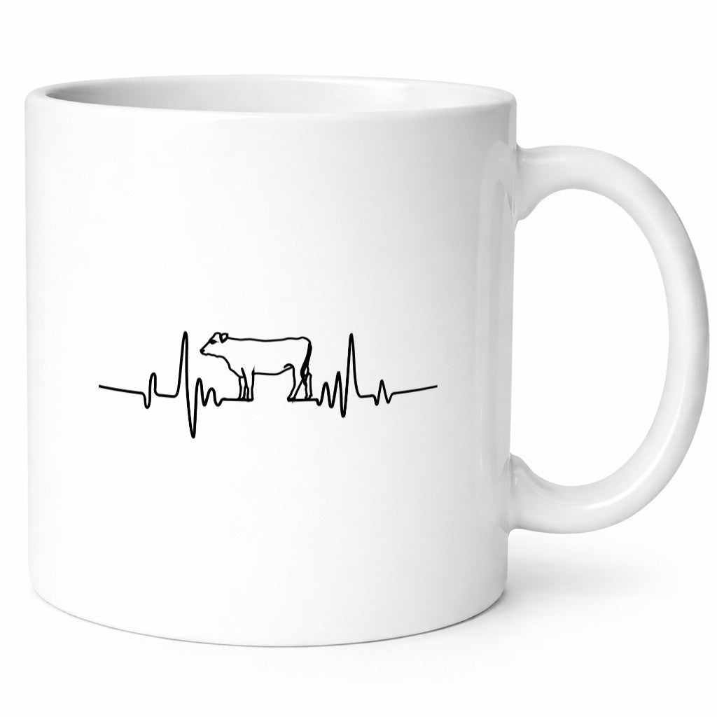 Kuh Herzschlag | Bauer Kühe Landwirt Tier Humor Tierliebhaber Geschenkidee Tasse