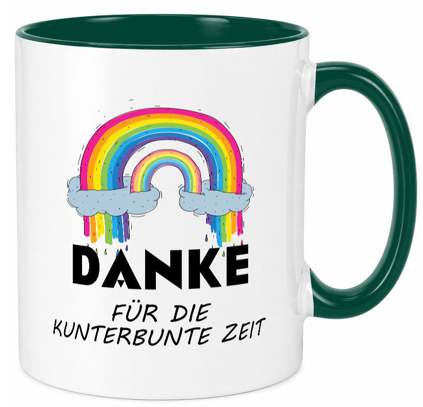 Danke für die Kunderbunte Zeit | Regenbogen lustiger Spruch Geschenk Humor