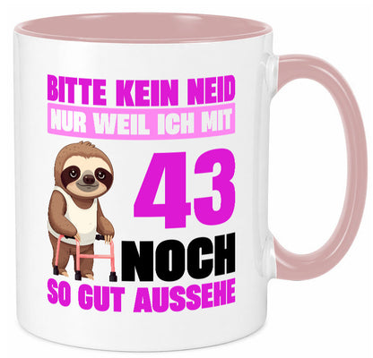 43. Geburtstag | Bitte kein neid Faultier 43 Jahre Geschenk Geschenkidee