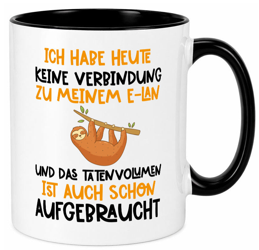 Tatenvolumen aufgebraucht | Spruch Humor Faultier Tierliebhaber Geschenkidee