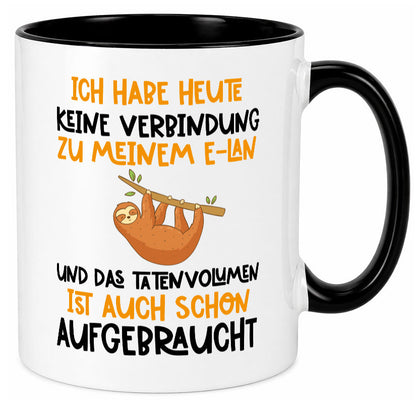 Tatenvolumen aufgebraucht | Spruch Humor Faultier Tierliebhaber Geschenkidee