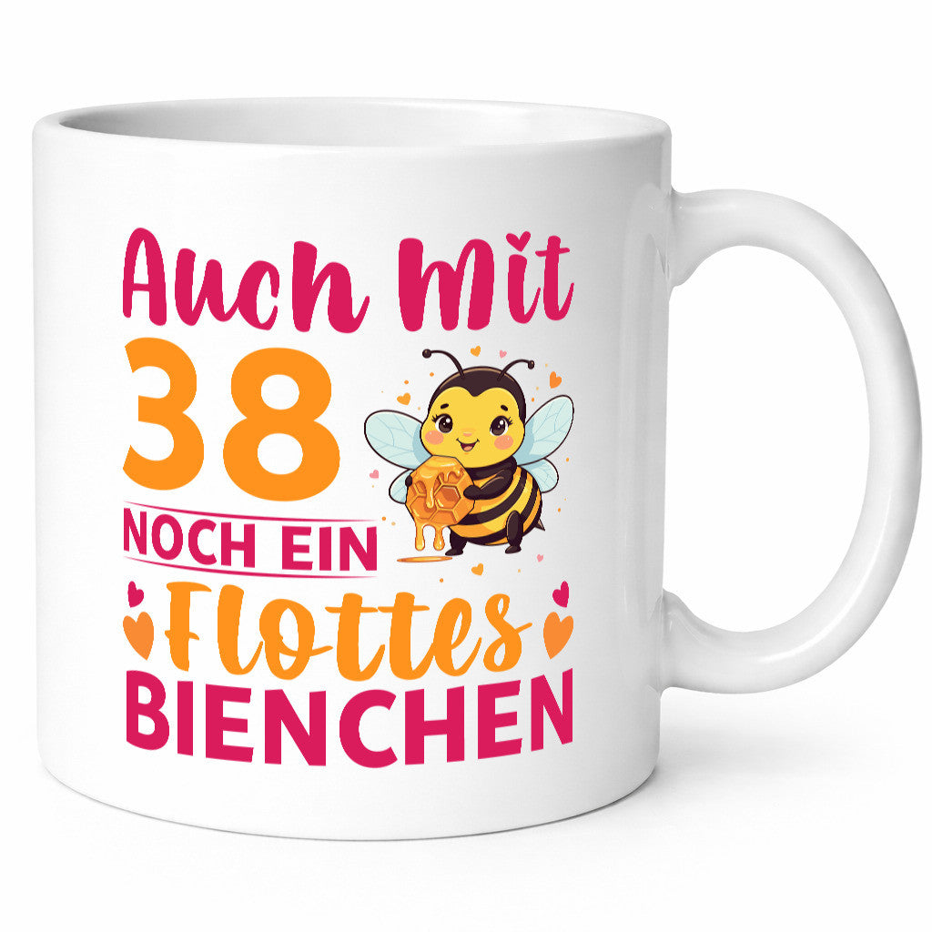 38. Geburtstag | Flottes Bienchen 38 Jahre Humor Geschenkidee Tasse
