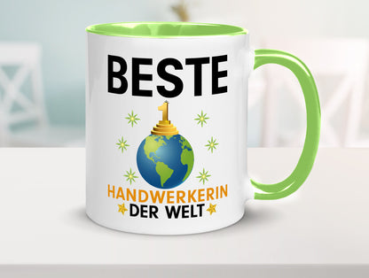 Welt Beste Handwerkerin | Handwerkerinnen lustiger Spruch Geschenk Humor Tasse