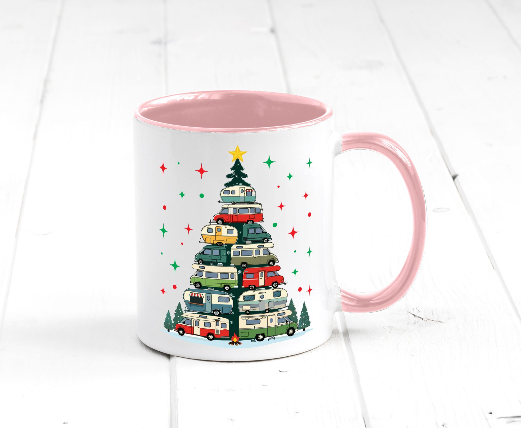 Camper | Camping Weihnachten Fahrzeuge Baumlichter v2 lustig Humor Geschenkidee