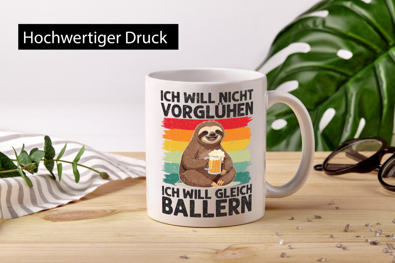 Vorglühen ich will gleich Ballern | Bier Biertrinker lustig Humor Geschenkidee