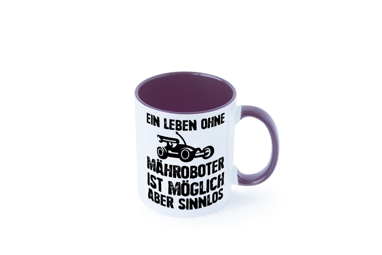 Leben oihne Mähroboter, möglich, aber sinnlos | Garten Geschenkidee Humor Tasse
