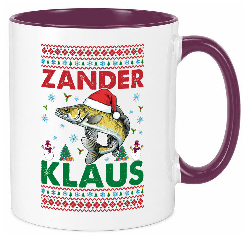Zander Klaus | Ugly Christmas Angler Angeln v2 Geschenk Humor Geschenkidee Tasse