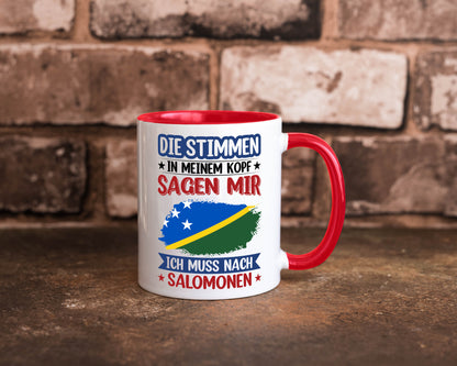 Salomonen | Urlaub Stimmen in meinem Kopf Traumland v2 Humor Geschenkidee Tasse