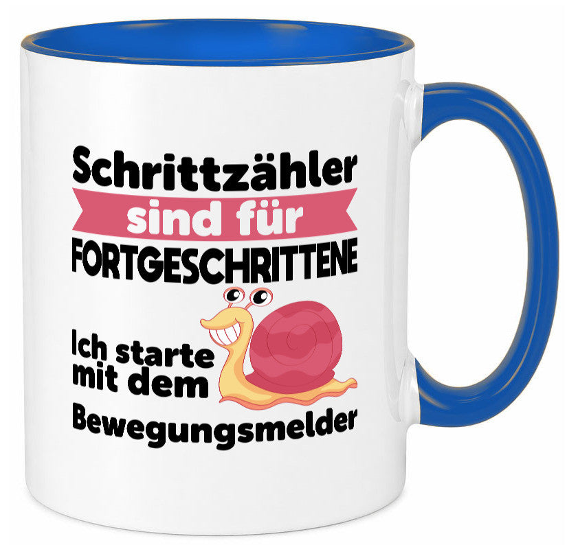 Schrittzähler Fortgeschrittene, Bewegungsmelder | Schnecke Geschenk Humor