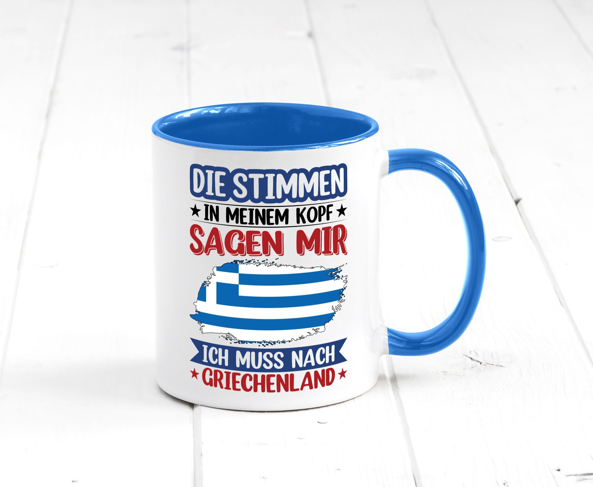 Griechenland | Urlaub Stimmen in meinem Kopf Traumland Humor Geschenkidee Tasse