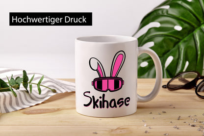 Skihase | Hasenohren Ski-Brille Geschenkidee Humor Tasse