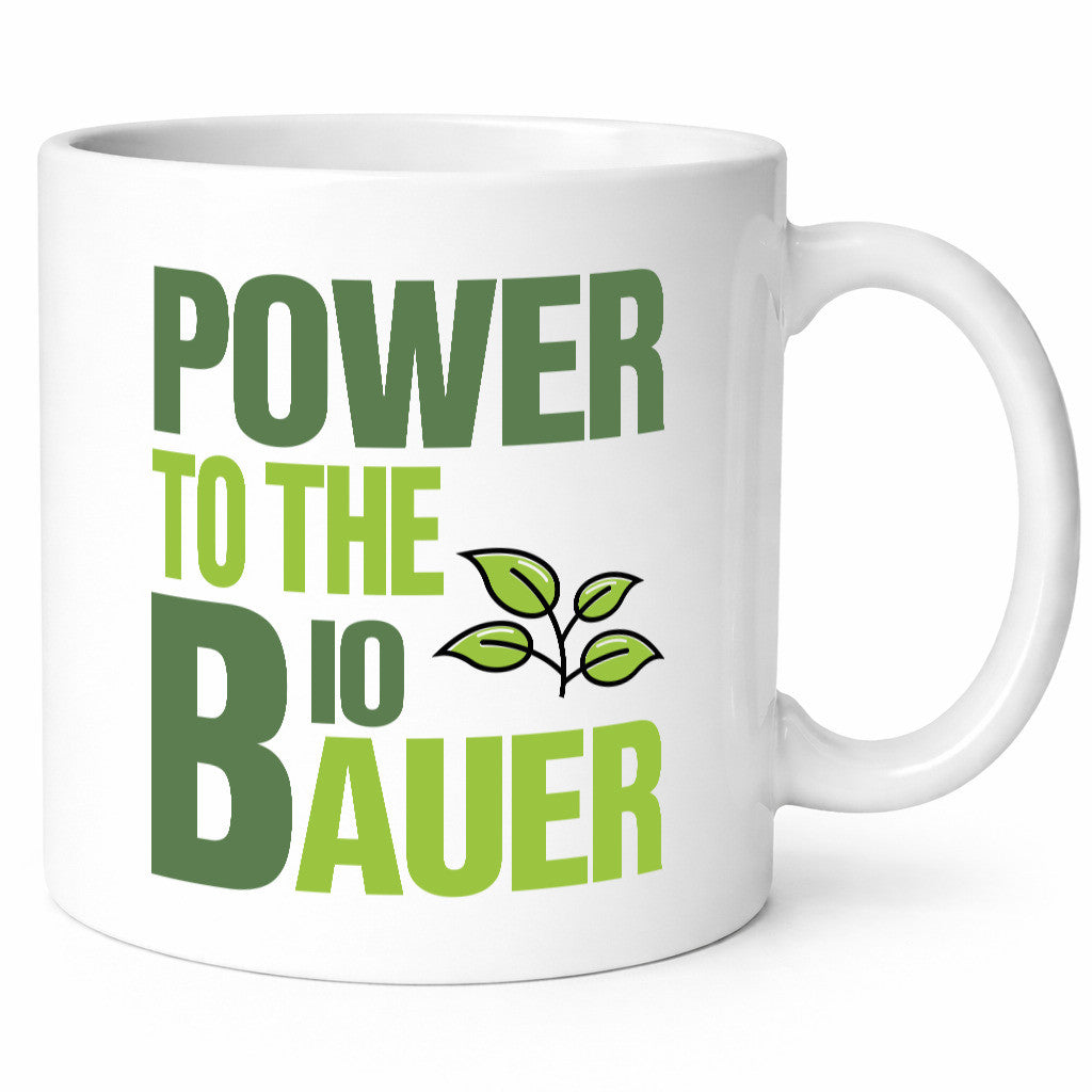 Bio Bauer Power | Landwirt Tasse Bauernhof Spruch lustig Humor Geschenkidee