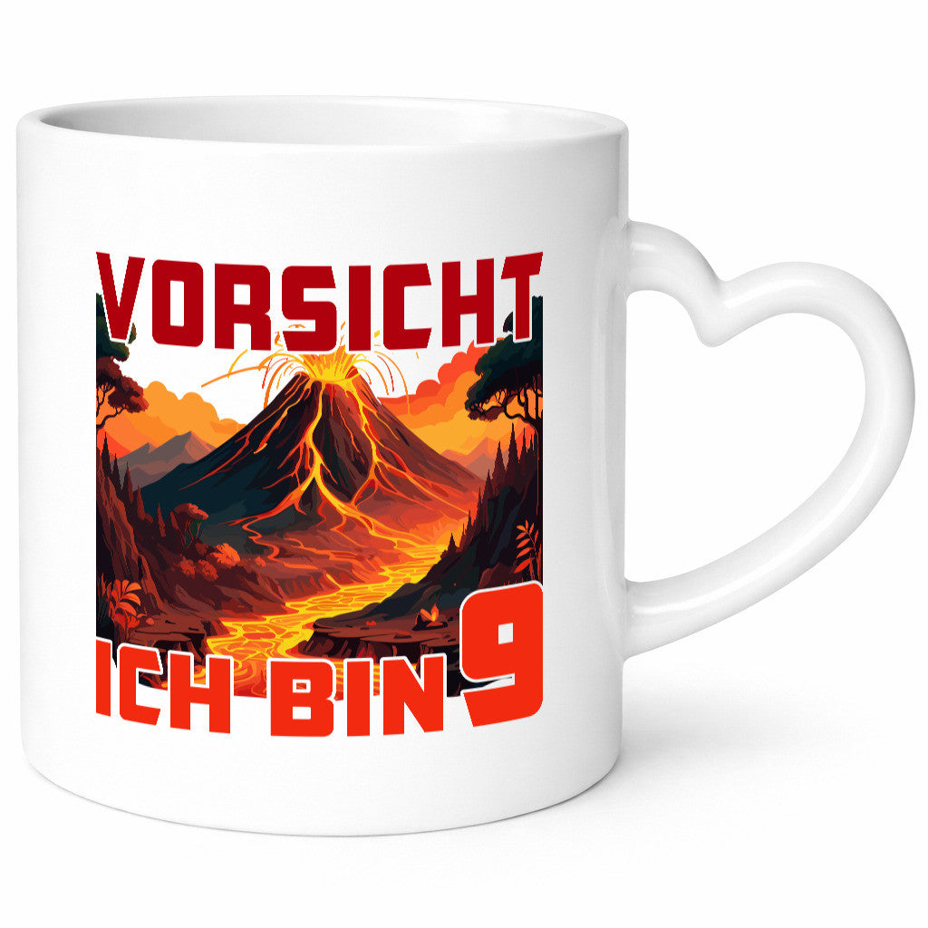 9. Geburtstag | 9 Jahre Vulkanausbruch Vulkan lustiger Spruch Geschenk Tasse