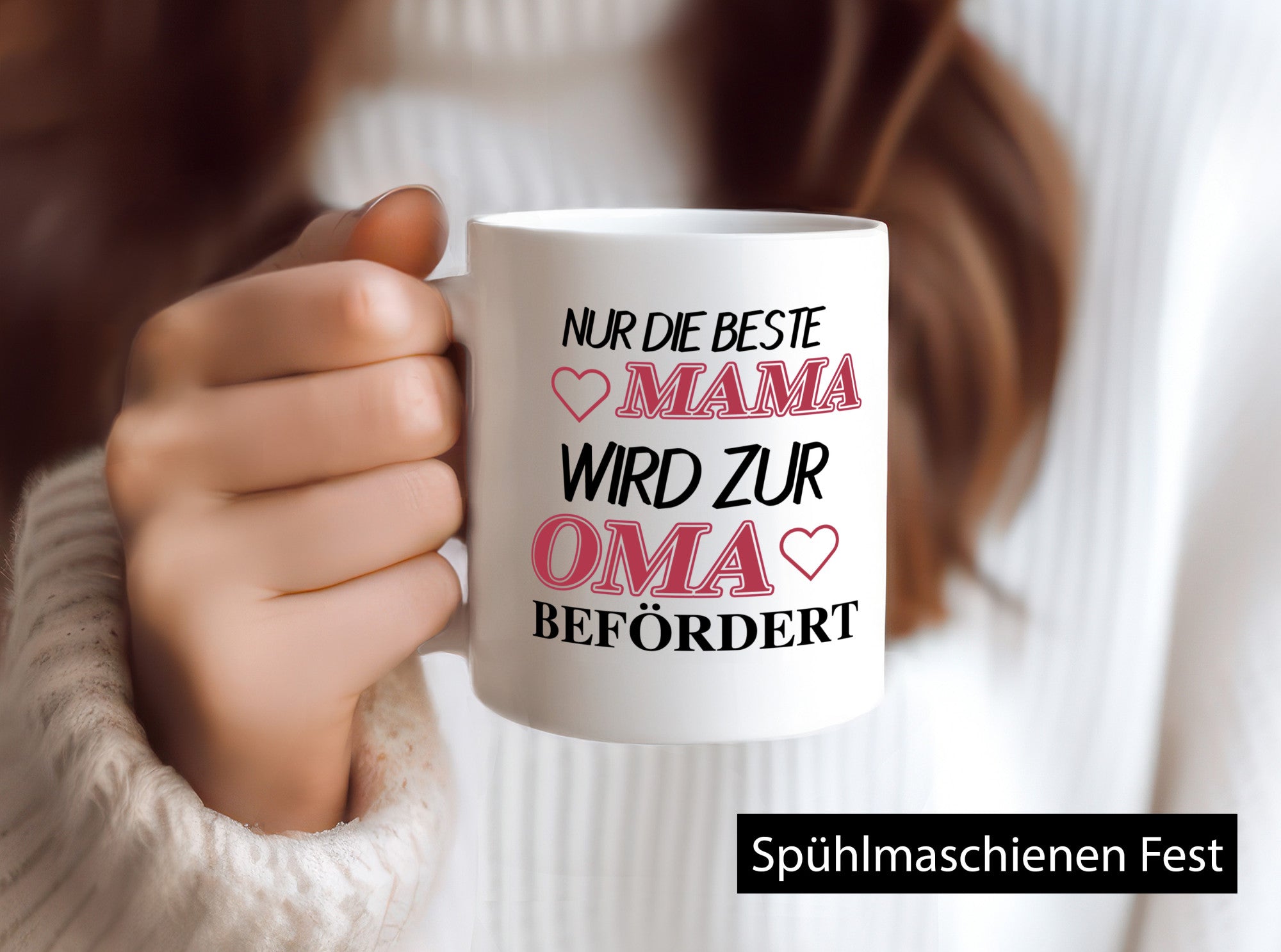 Nur die Beste Mama wird zur Oma Geschenkidee Familie Humor Tasse