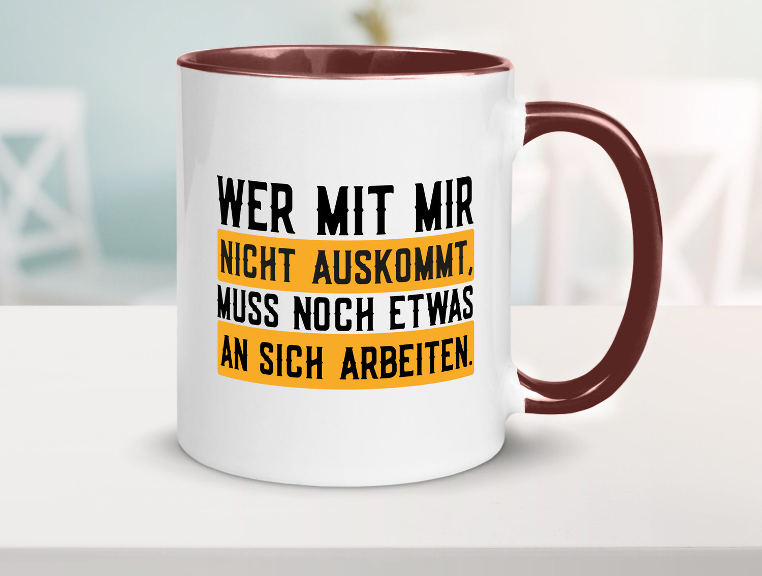 Wer mit mir nicht auskommt | Selbstbewusst lustiger Spruch Geschenk Humor