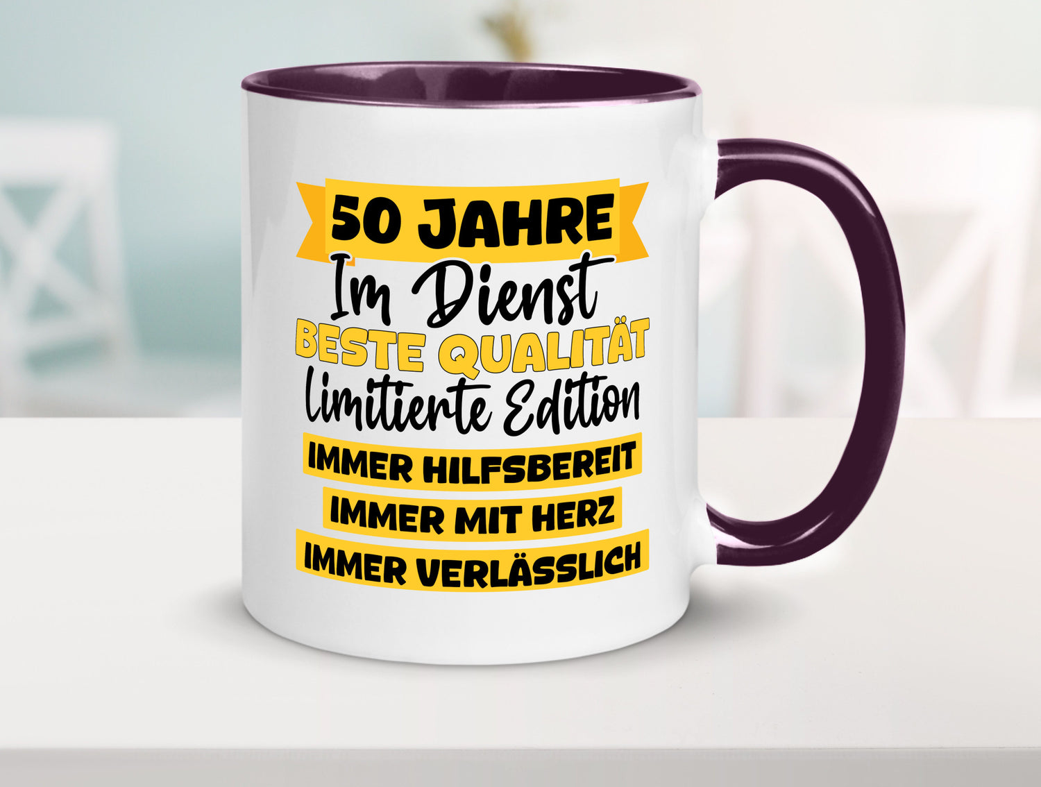 50 Jahre im Dienst | Jubiläum Arbeit v8 lustiger Spruch Geschenk Kollegen Büro