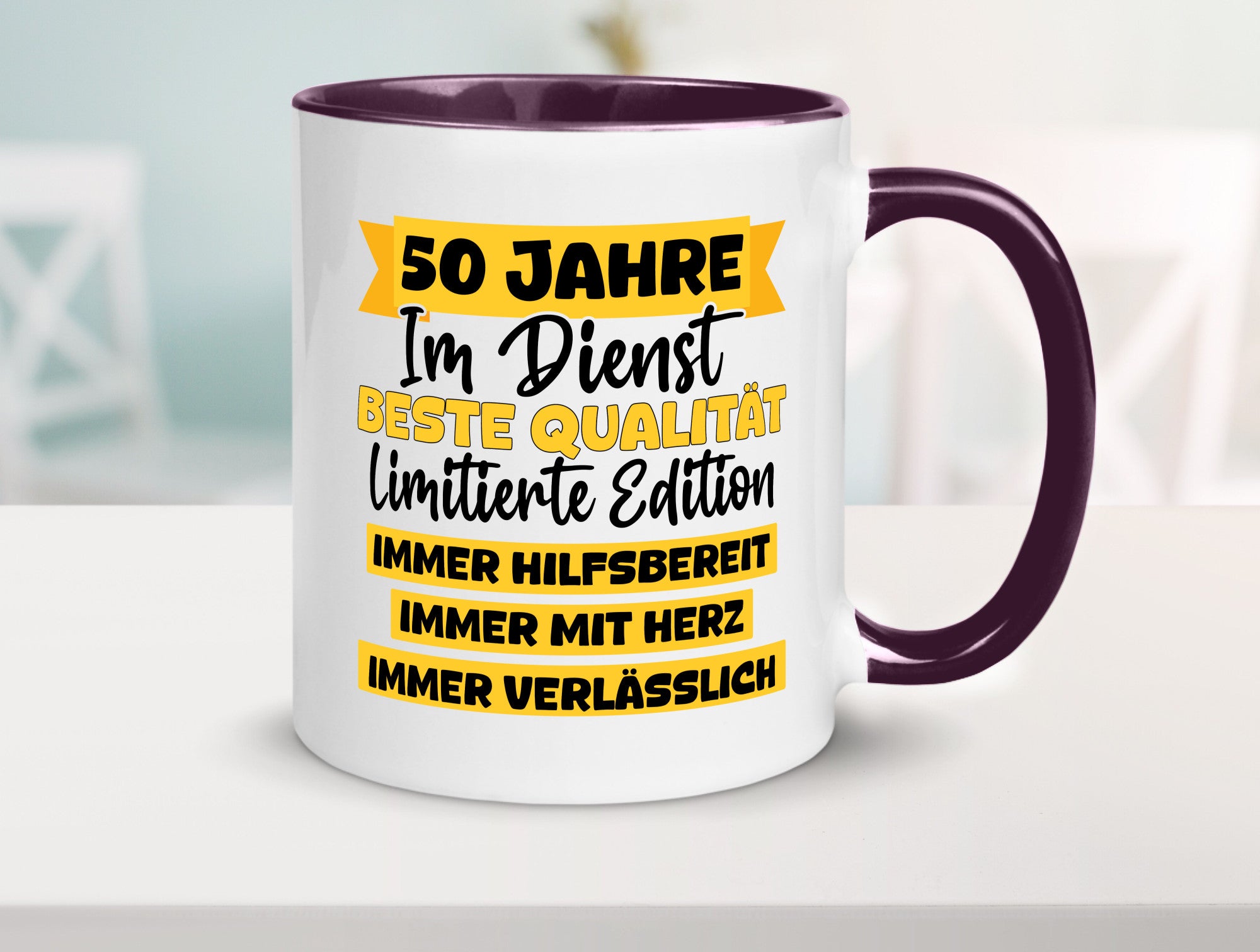 50 Jahre im Dienst | Jubiläum Arbeit v8 lustiger Spruch Geschenk Kollegen Büro