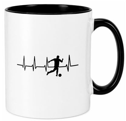 Fußball Herzschlag | Motiv Fussballer Ballsport Team Geschenk Humor Tasse