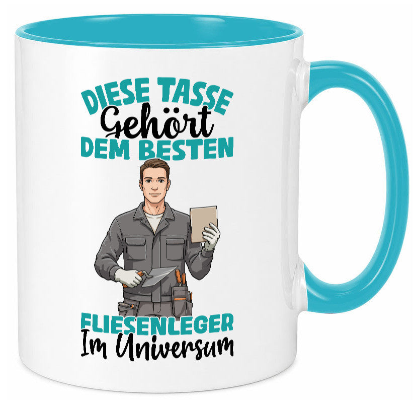Im Universum: Fliesenleger | Fliesenlegen Bau Geschenk Humor Geschenkidee