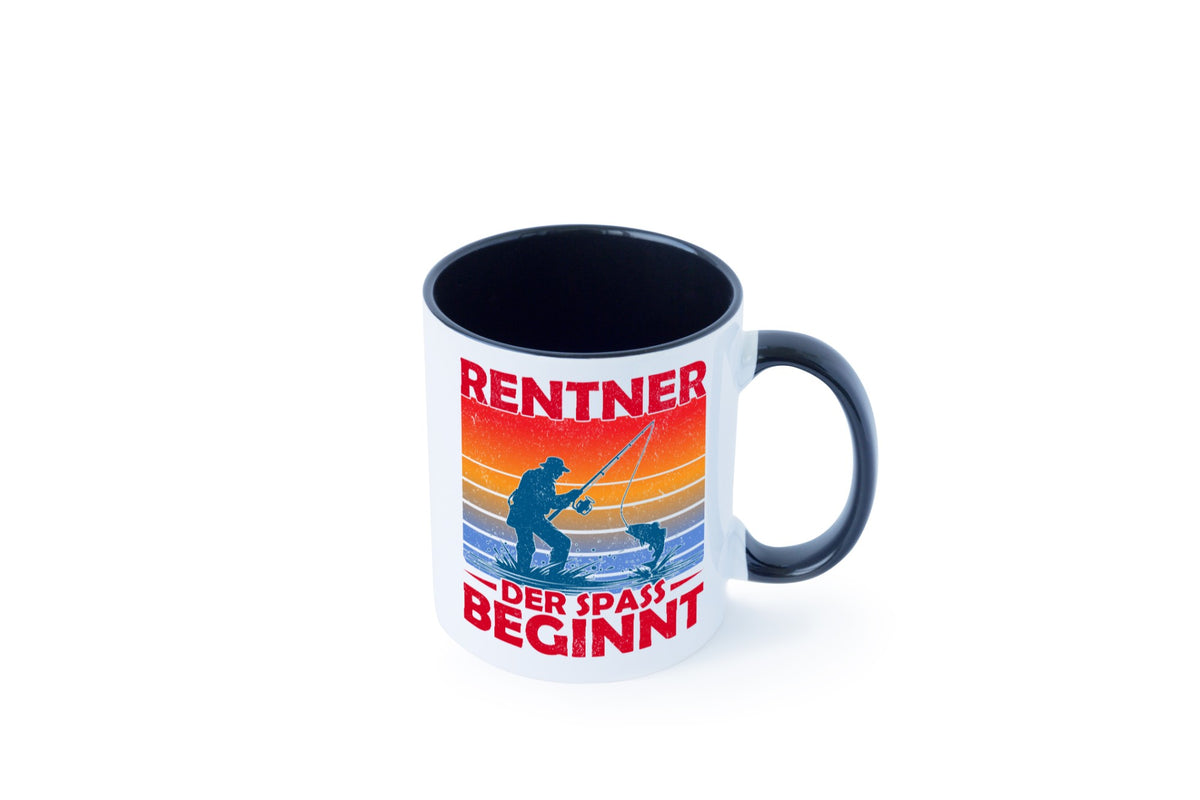 Rentner der spaß beginnt | Ruhestand Angler Angeln lustig Jubiläum Geschenk Tasse