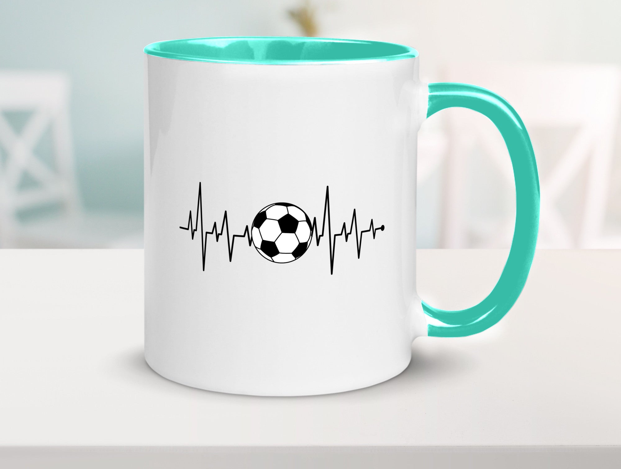 Fußball Herzschlag | Fussballer Verein Sport Team Geschenk Humor Geschenkidee