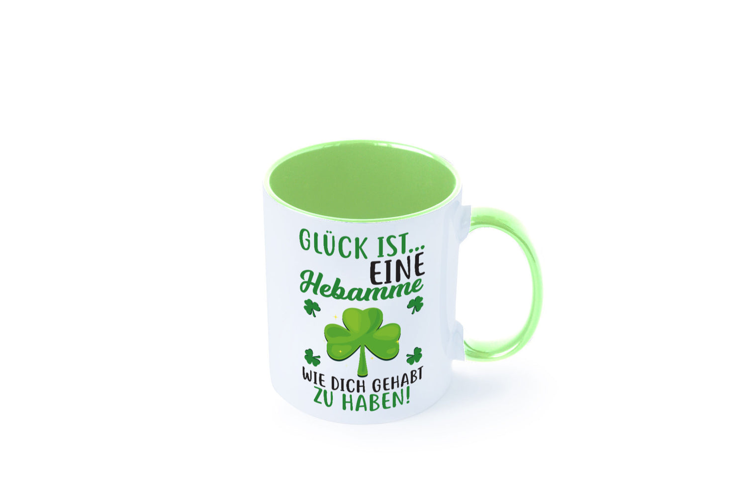 Hebamme Dankeschön | Dankes Tasse Kleeblätter Glück Humor Geschenkidee