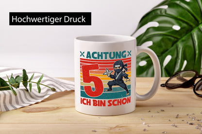 5. Geburtstag | 5 Jahre Ninja Kindergeburtstag Humor Geschenkidee Tasse