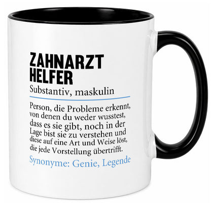 Zahnarzthelfer | Spruch Humor Zahnmedizin Geschenkidee Tasse