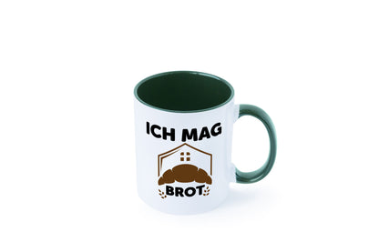 Ich mag Brot | Bäcker backen lustiger Spruch Geschenk Humor Geschenkidee Tasse