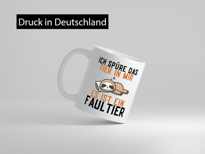 Das Tier in mir | müdes Faultier Faulpelz Schlafmütze Geschenk Tierliebhaber