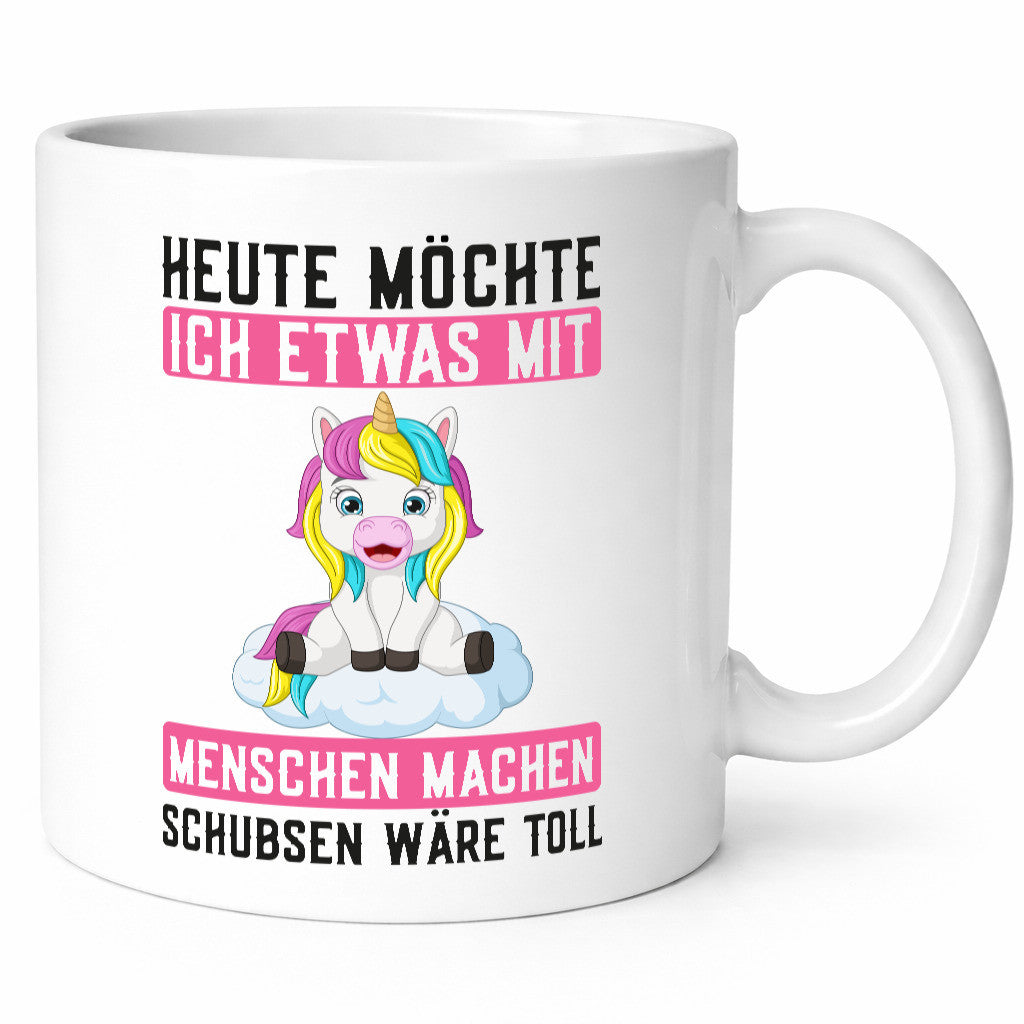 Mit Menschen machen | Schubsen Einhorn Nerv mich ned lustig Humor Geschenkidee