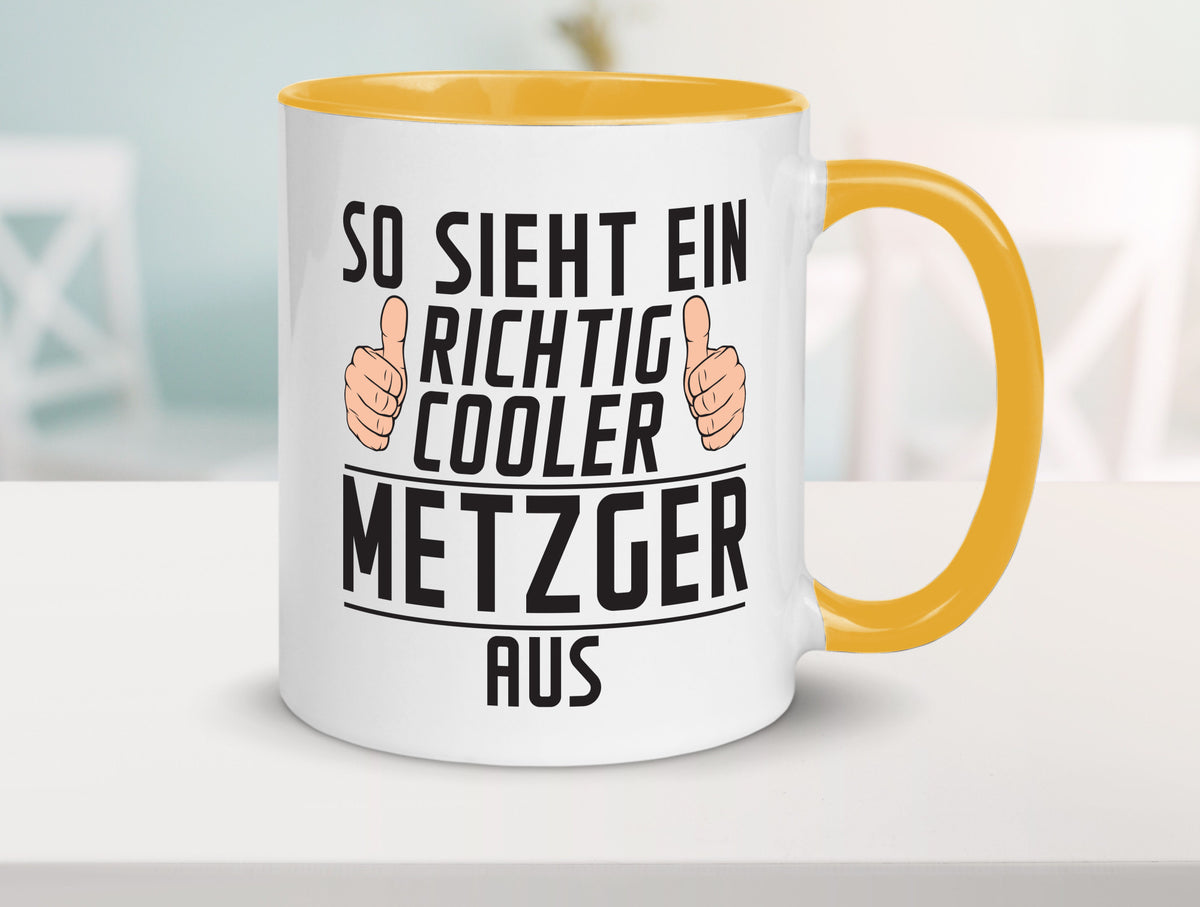 Richtig Cooler Metzger | Fleischer Metzgerei Geschenk Humor Geschenkidee Tasse