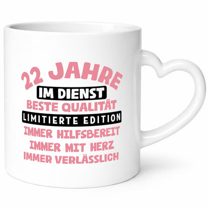22 Jahre im Dienst | Jubiläum Arbeit v11 Geschenkidee Kollegen Büro Humor Tasse