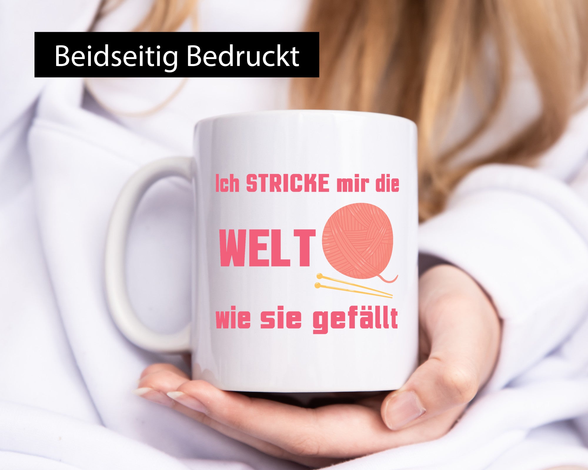 Ich stricke mir die welt wie sie gefällt | Häkeln lustiger Spruch Geschenk