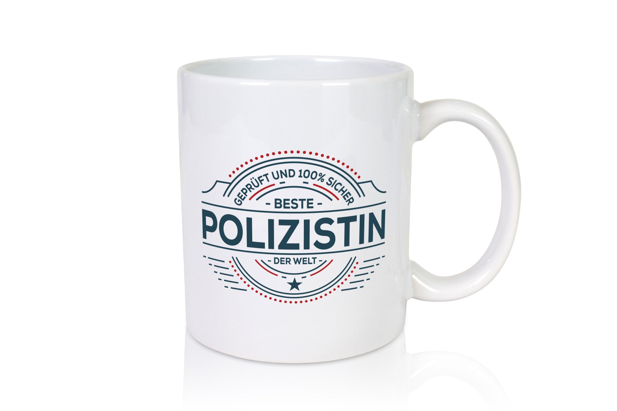 Geprüft und sicher: Polizistin | Beruf Polizei Humor Arbeit Kollegen Büro