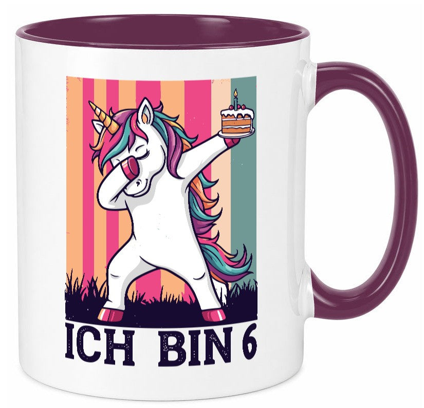 6 Geburtstag | Einhorn Damping Mädchen lustiger Spruch Geschenk Geschenkidee Tasse