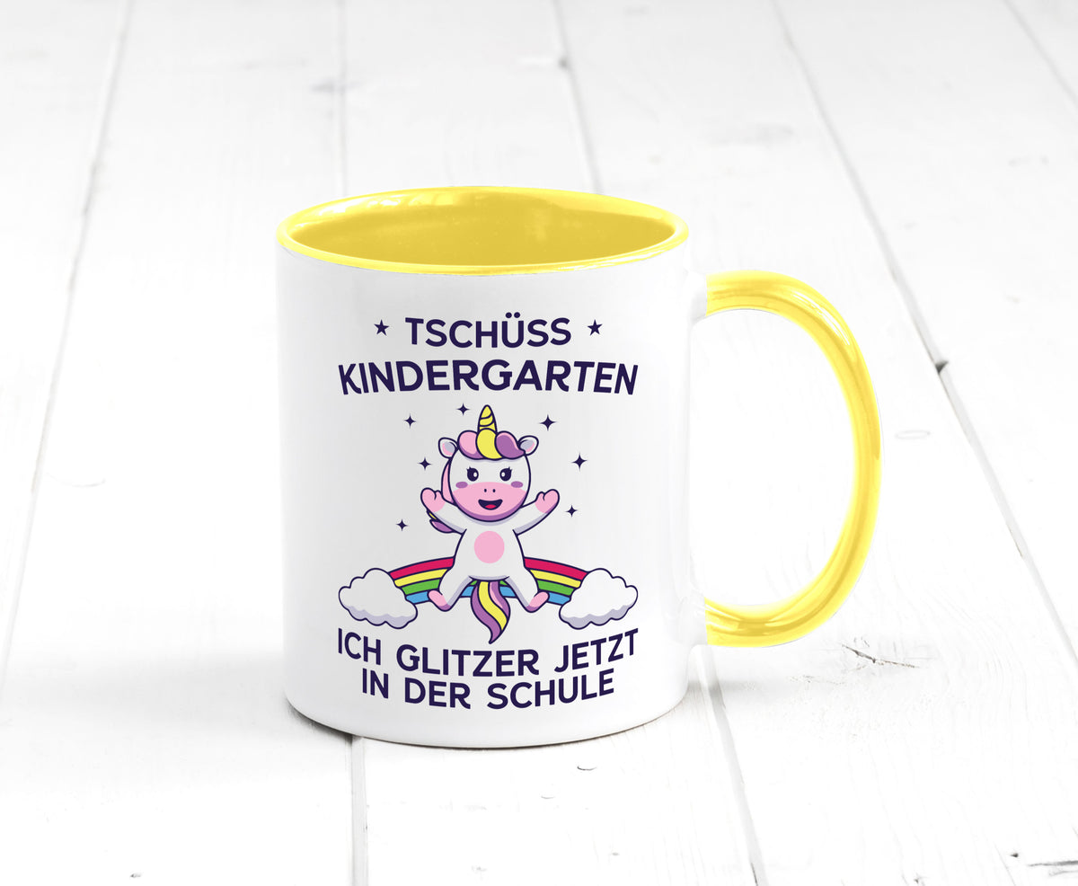 Kindergarten, jetzt Schule | Einhorn Geschenk Humor Geschenkidee lustiger Tasse