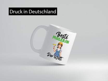 Beste Malerin | Malerinnen v2 Geschenk Humor Geschenkidee lustiger Spruch Tasse