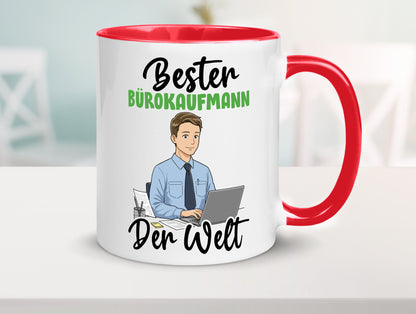 Bester Bürokaufmann | Kaufmann v2 lustig Arbeit Kollegen Büro Geschenk Tasse