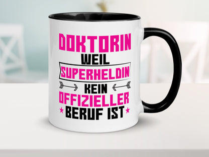 Superheldin Doktorin | Doktorand Doktortitel Geschenkidee Humor Tasse