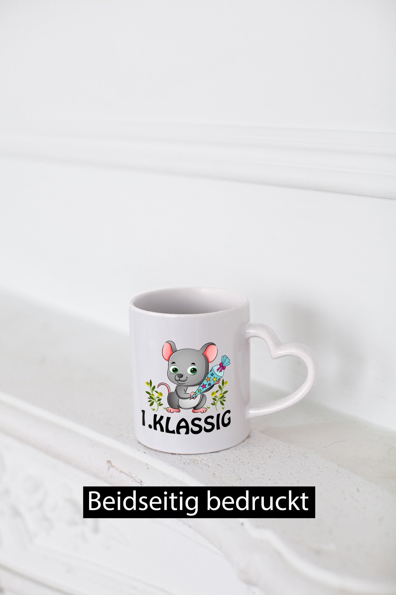 1. Klassik | Schulanfänger Tasse Einschulung Mädchen lustig Humor Geschenkidee