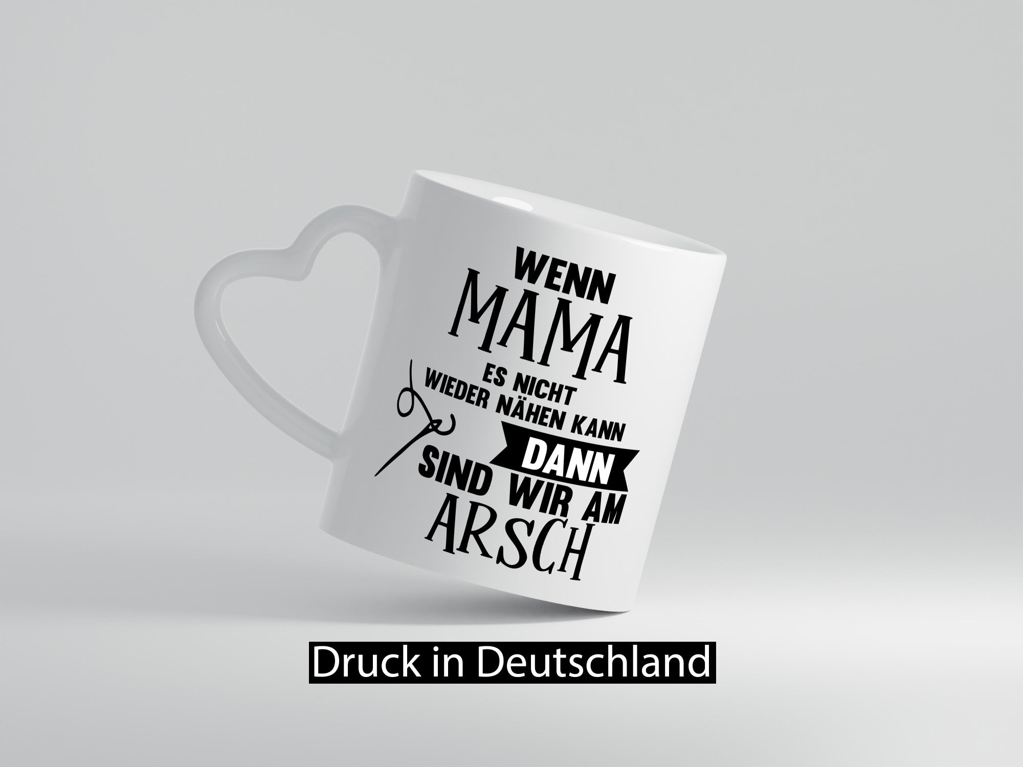 Wenn mama es nicht nähen kann | Nähmaschiene Nadel Geschenkidee Familie Humor