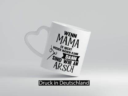 Wenn mama es nicht nähen kann | Nähmaschiene Nadel Geschenkidee Familie Humor