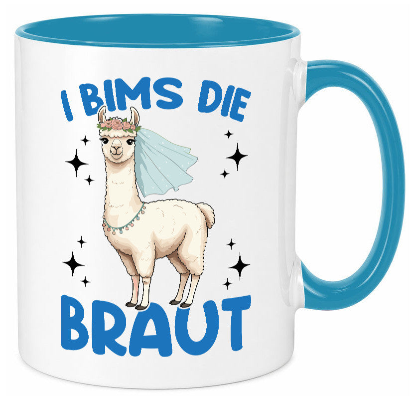 I Bims die Braut | Lama JGA Hochzeit lustig Humor Geschenkidee Geschenk Tasse