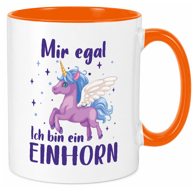 Mir egal, ich bin ein Einhorn | lustig Humor Geschenkidee Geschenk Tasse
