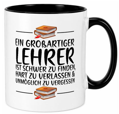 Großartiger Lehrer schwer zu finden | Schule Beste lustiger Spruch Geschenk Tasse